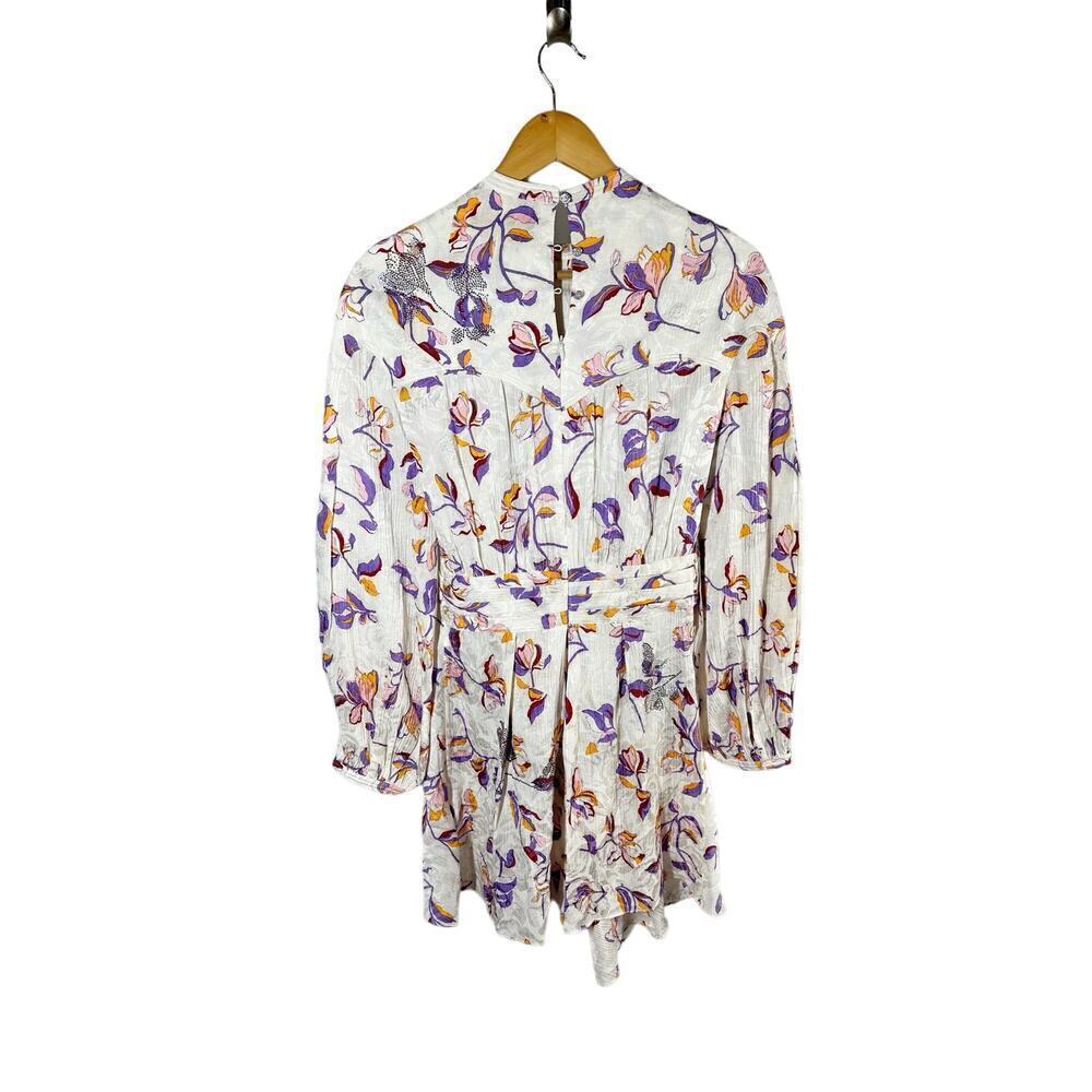 Zadig & Voltaire Rivage Jac Cut Flowers Silk-Blend Dress Size XS - Picture 2 of 14